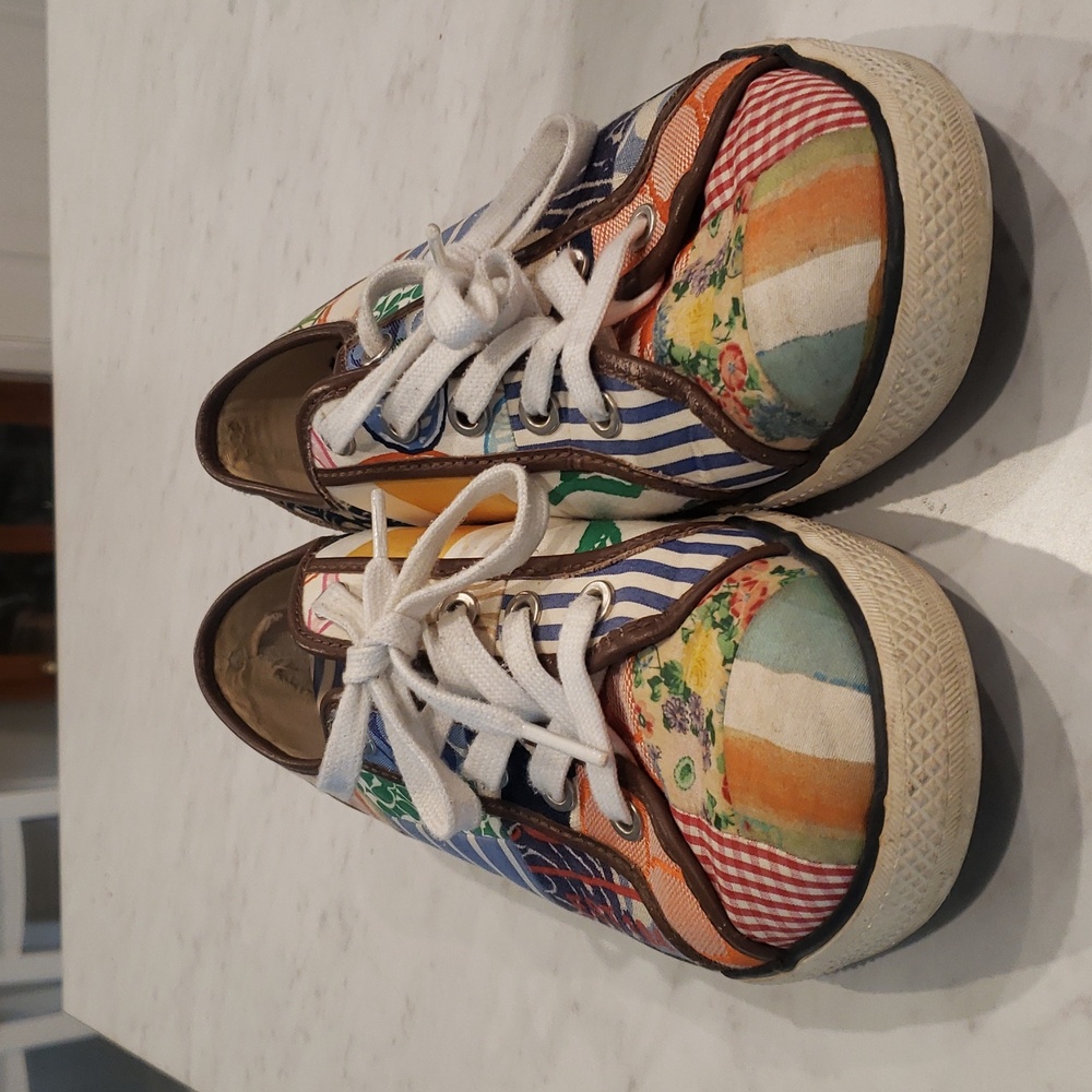 Coach Vintage Colorful Patchwork Shoes And Crossbody Bag 8.5 Shoes Small Bag - Picture 2 of 16